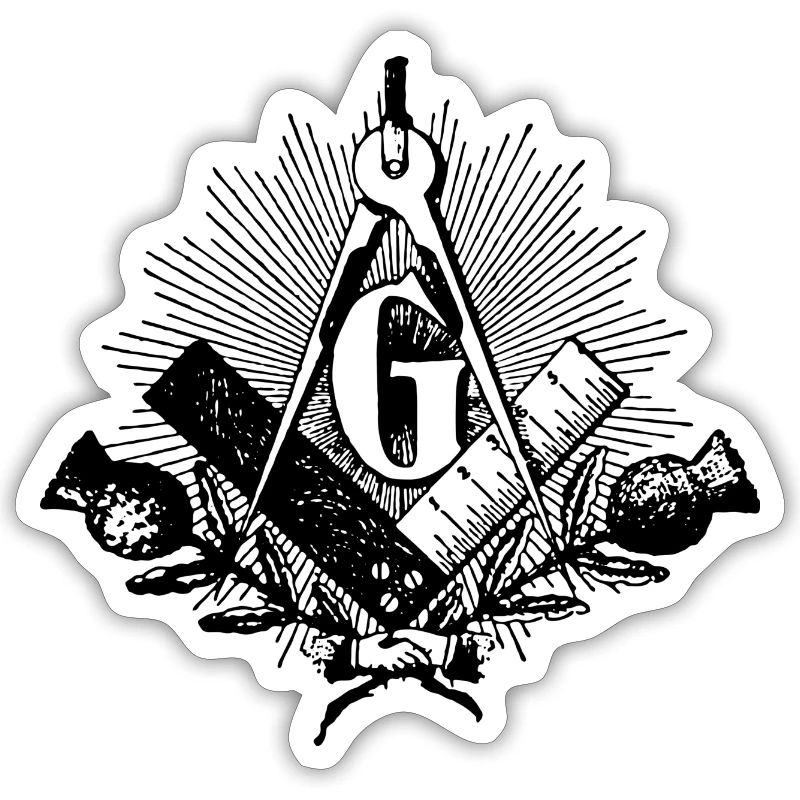 freemason symbol, masonic square & compass