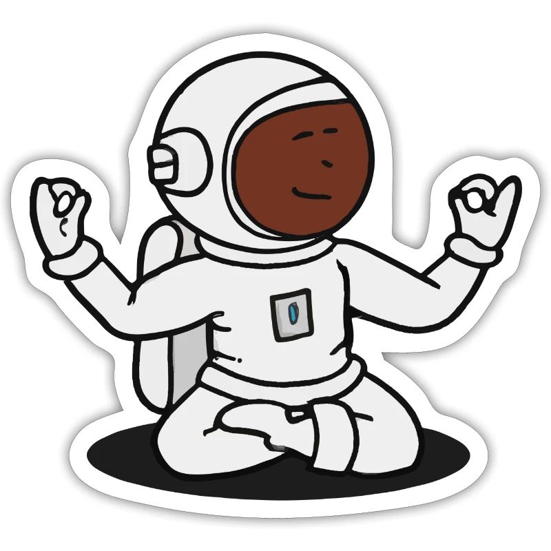 Astronaut Yoga Diversity Lustig Geschenkidee