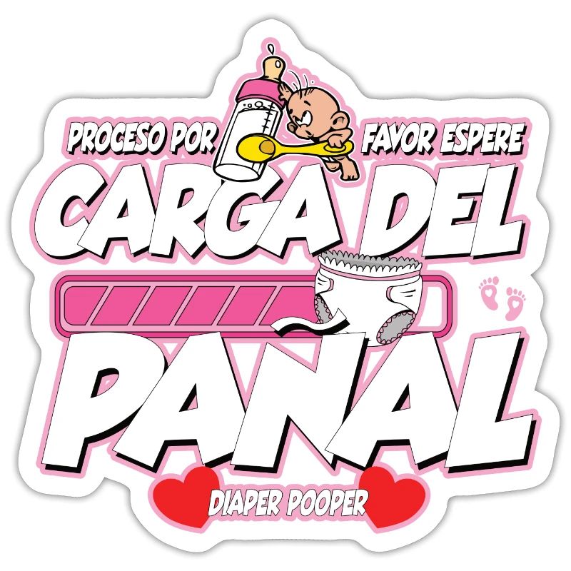 Windelpooper Windel wird beladen Mädchen Geschenk