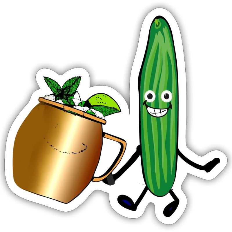 Mule de Moscou,Cocktail,Concombre,Fête,Bande dessinée