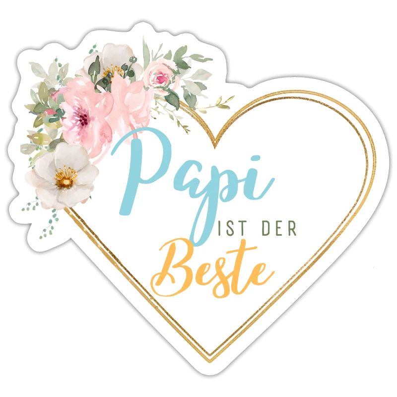 Papi ist der Beste! Floral personalisierbar