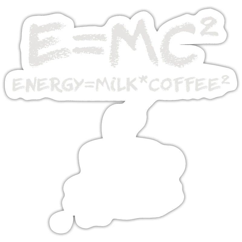E MC2 Funny Science Coffee Energy Milk Coffee