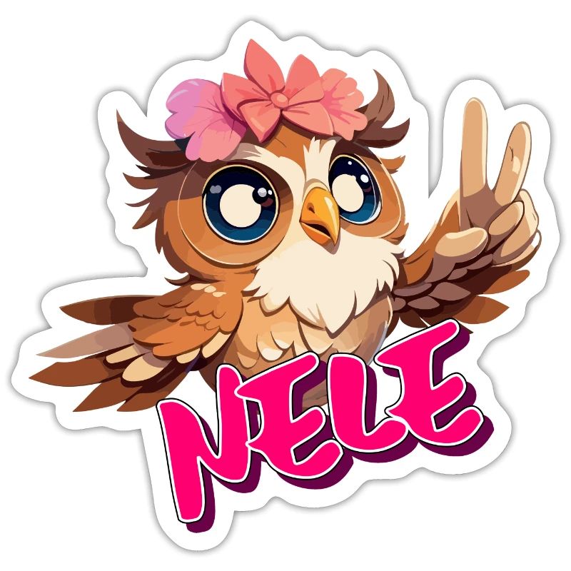 NELE - Schöner Mädchen Name mit süßer EULE