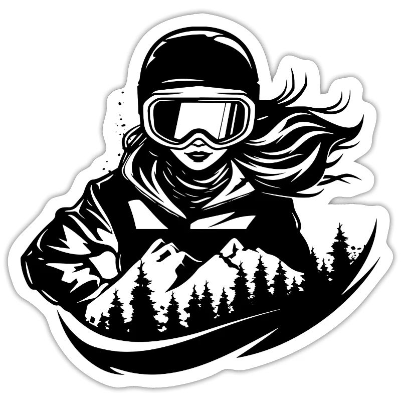 Dessin d’une snowboardeuse