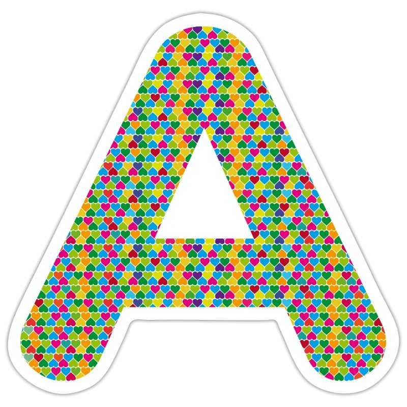 Buntes Herz-A Design – Einzigartig & Stylisch!