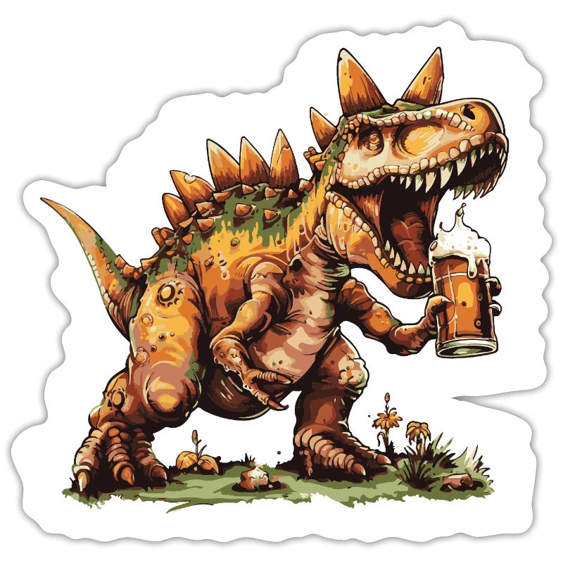 Dinosaur stegosaurus beer