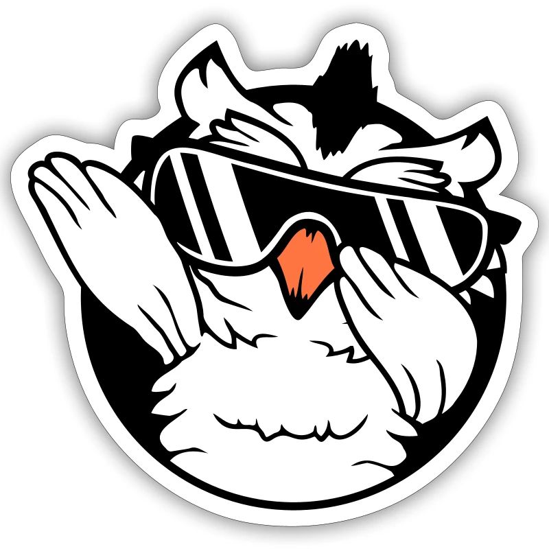hibou dabbing dab danse pose geste lunettes de soleil mignon