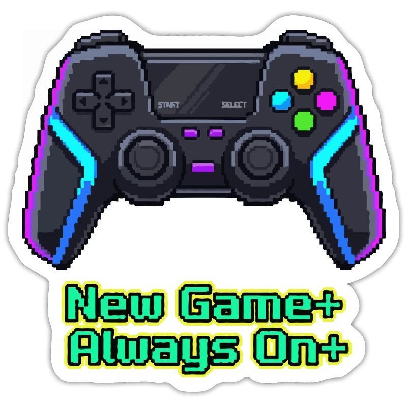 Controller Pixel al neon Nuovo gioco Plus