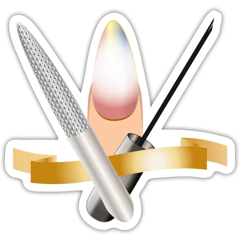 Manicure set with file and brush illustration
