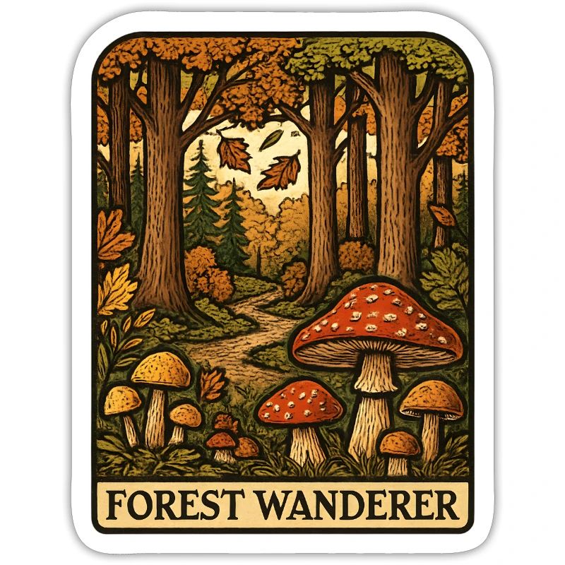 Sentier des champignons errants de la forêt Forêt d’automne