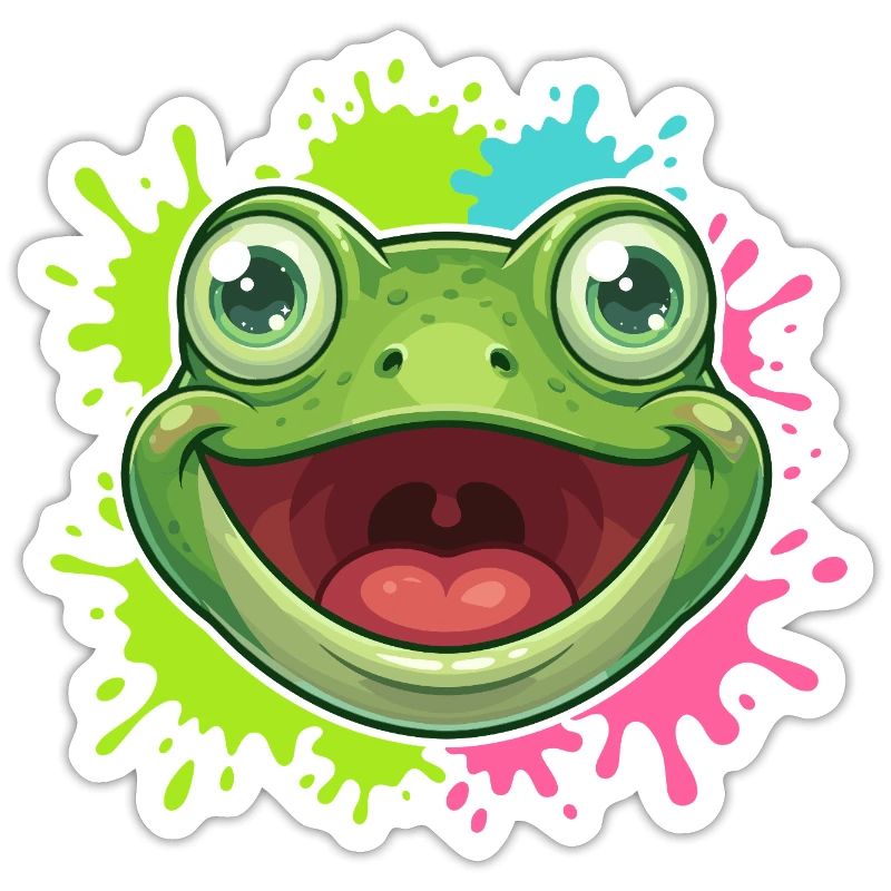 Éclaboussure joyeuse de grenouilles