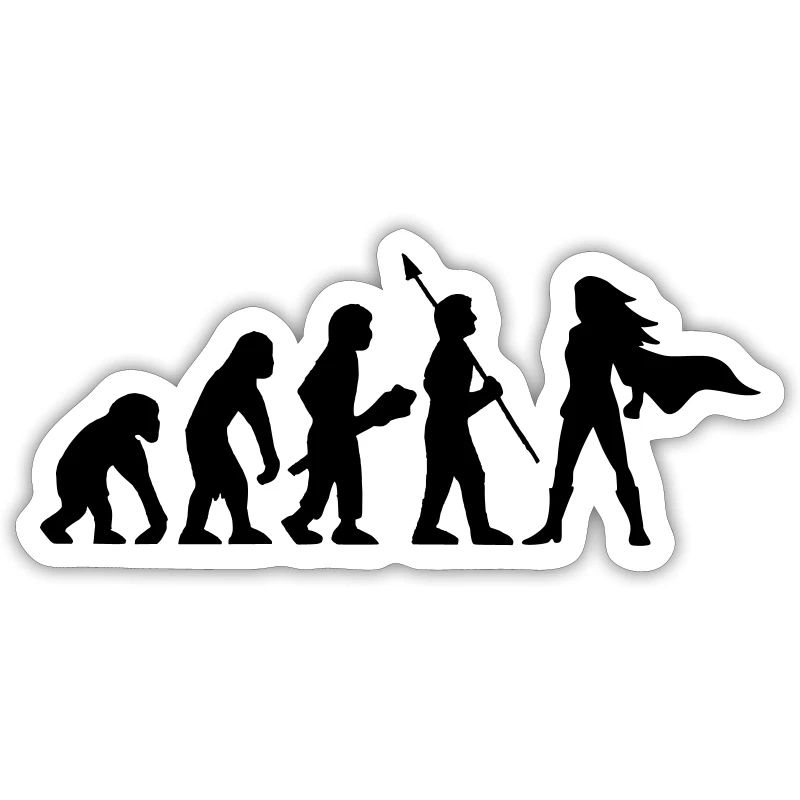Evolution Superheldin Heldin Power Girl Geschenk