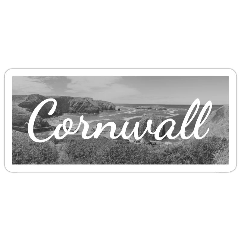 Lettrage rétro sur une plage de Cornwall en Angleterre