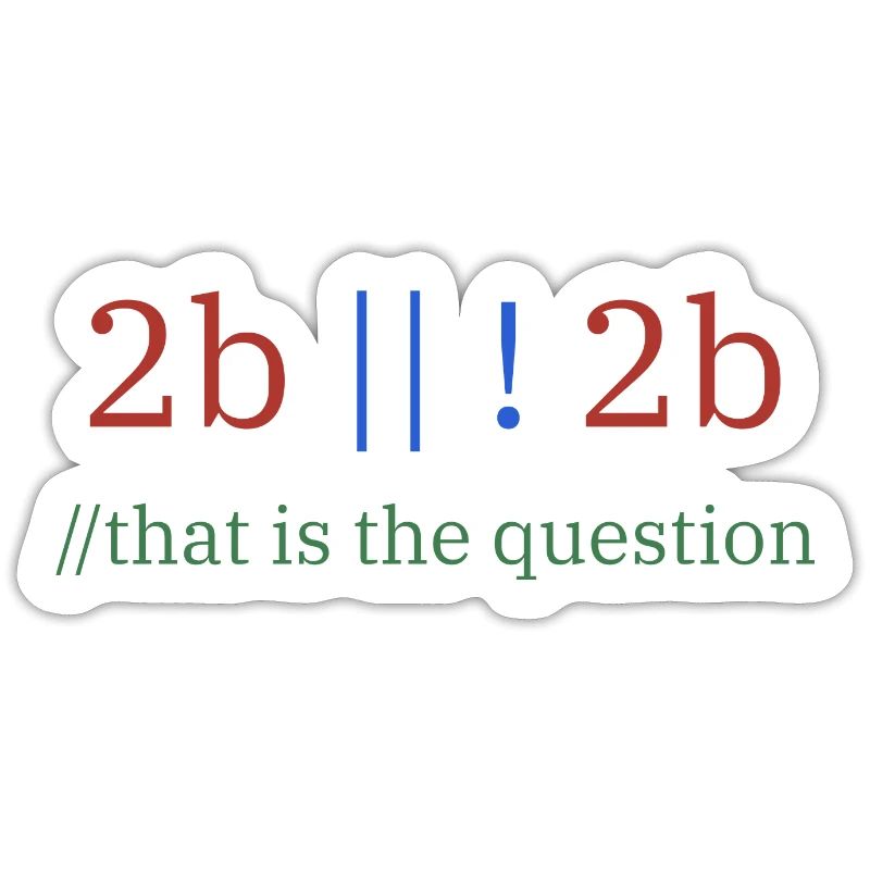 2b || !2b /To be or not to be/ Programmer