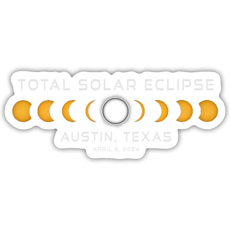 Austin Texas Solar Eclipse 2024 April 8 Souvenir