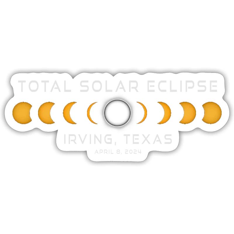 Irving Texas Solar Eclipse 2024 April 8 Souvenir