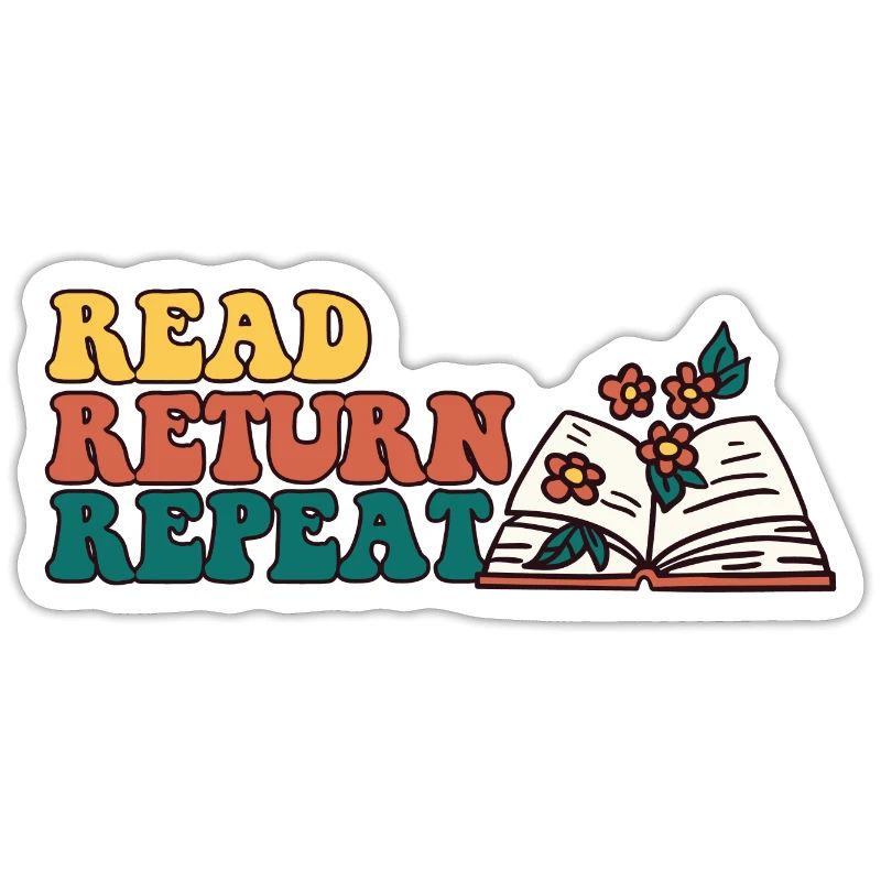 Librarian Read Return Repeat Library Worker Book
