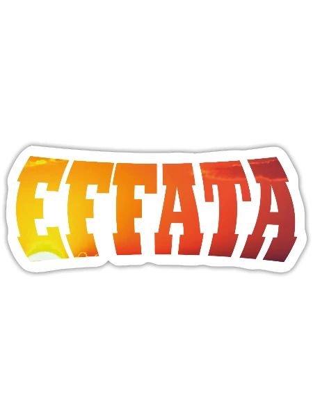 EFFATA - Sticker size S (10 x 10 cm) - white matte - Front