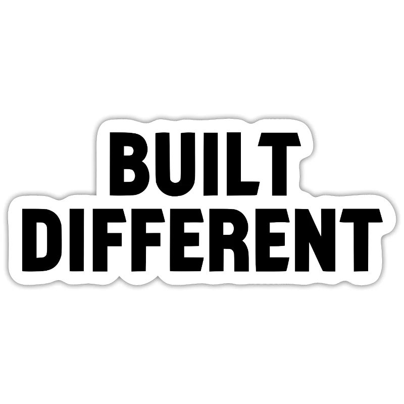 Built Different Statement Lettering