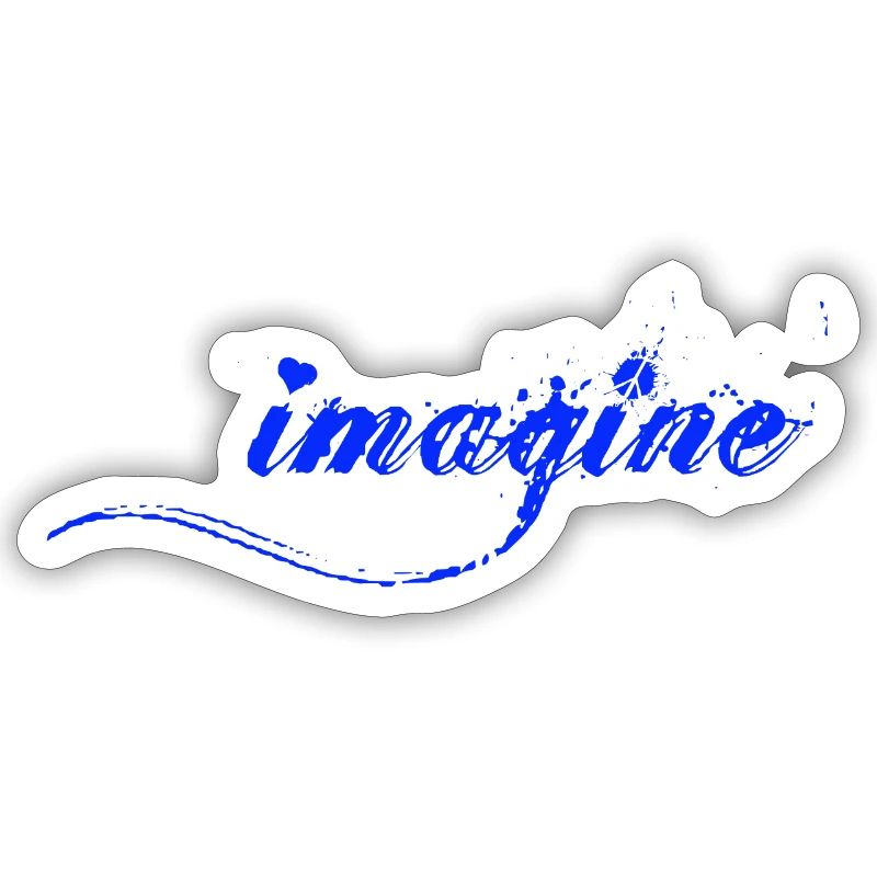 Imagine Blaue Farbklecks Script