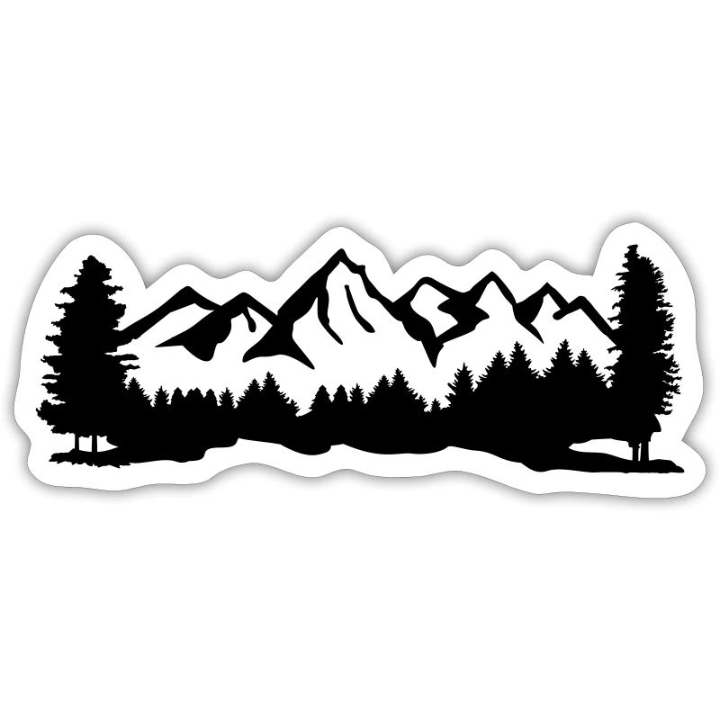 Mountains, forest and trees