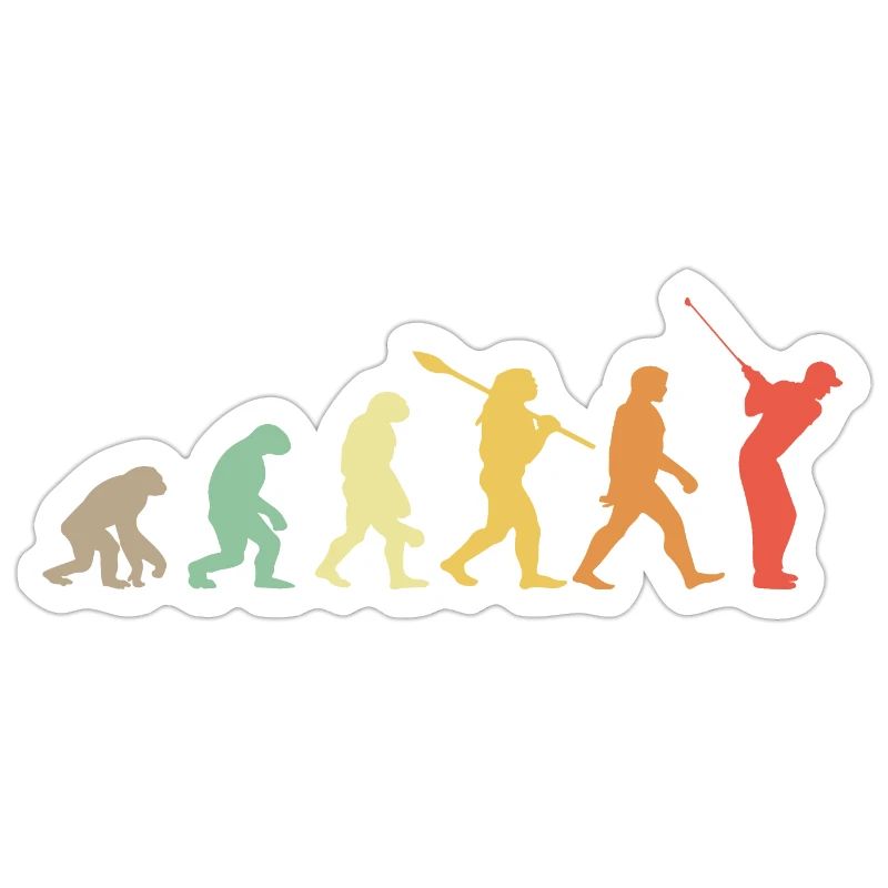 Golf Evolution Retro Gift For Golfers