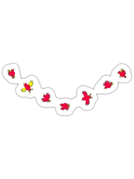 Birdies - Sticker size S (10 x 10 cm) - white matte - Front