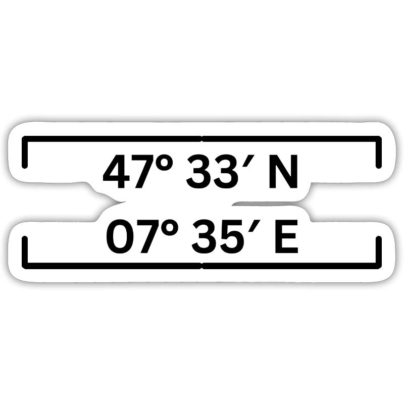 coordinates Basel Minimalist