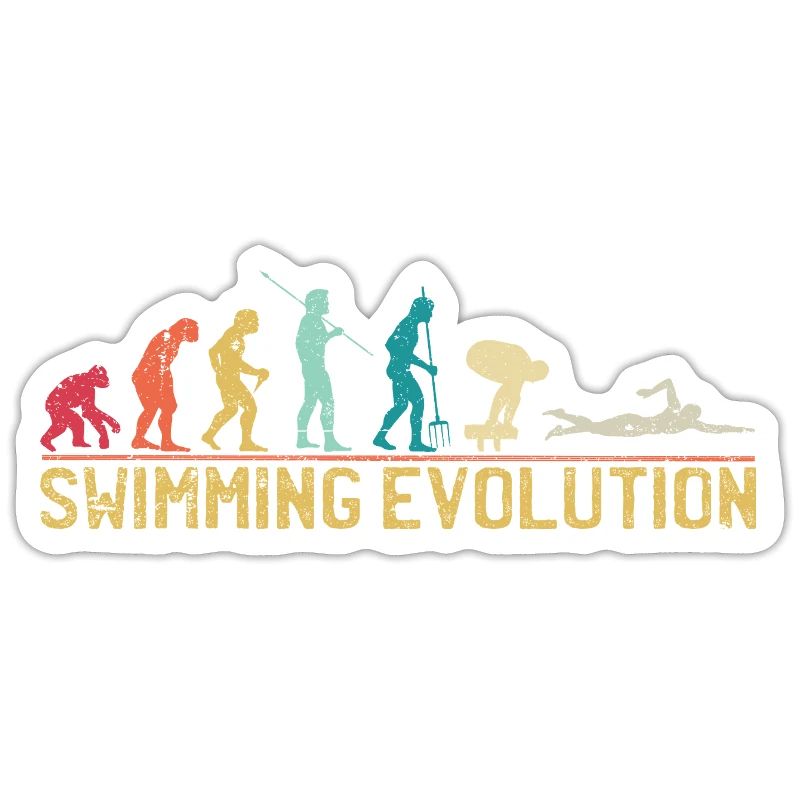 Swimming Evolution Progress Illustration