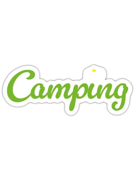 Citations de camping-campeur de fleurs de camping Vie estivale en van de loisir - Sticker taille S (10 x 10 cm) - blanc mat - Devant