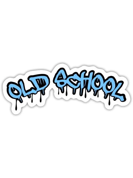 Old School Graffiti Stil - Sticker Größe S (10 x 10 cm) - Mattweiß - Vorne