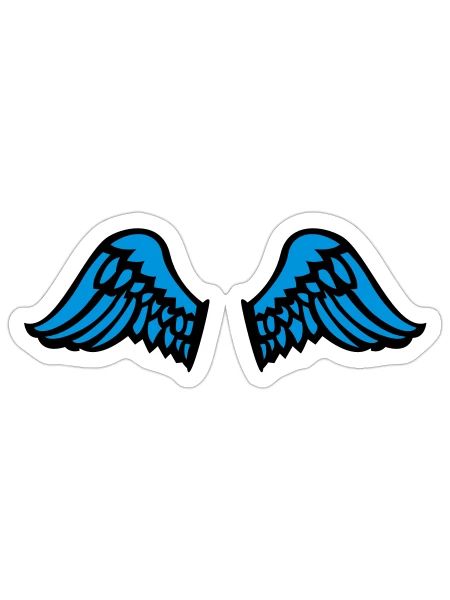 wings - Sticker Größe S (10 x 10 cm) - Mattweiß - Vorne
