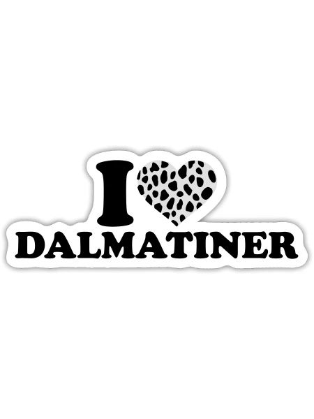 Dalmatiner - Sticker Größe S (10 x 10 cm) - Mattweiß - Vorne