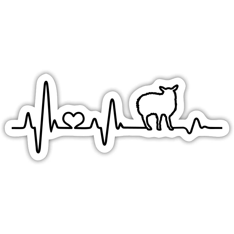 Schaf Schafbock Schäfer Gift idea heartbeat