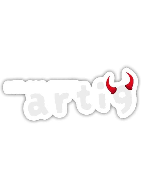 ich bin artig - Sticker Größe S (10 x 10 cm) - Mattweiß - Vorne
