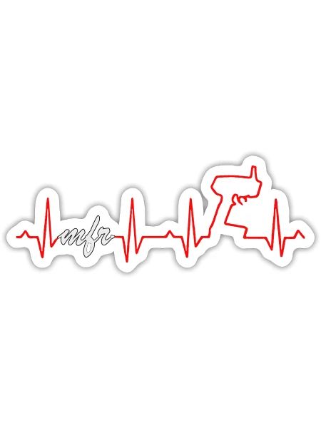 MFR - Modellfreunde Rheinhessen/Pfalz - Sticker Größe S (10 x 10 cm) - Mattweiß - Vorne