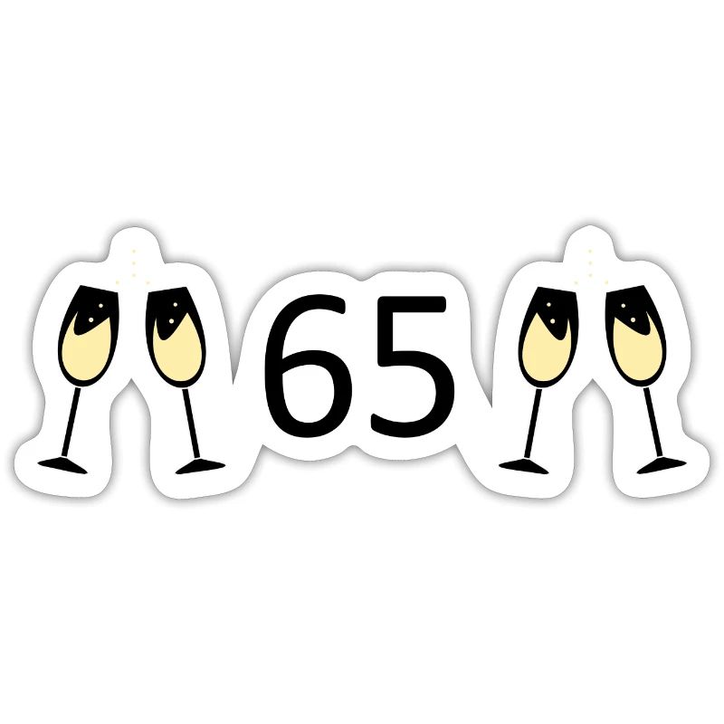 65e anniversaire 65 ans 65 Numéro 65 Noir