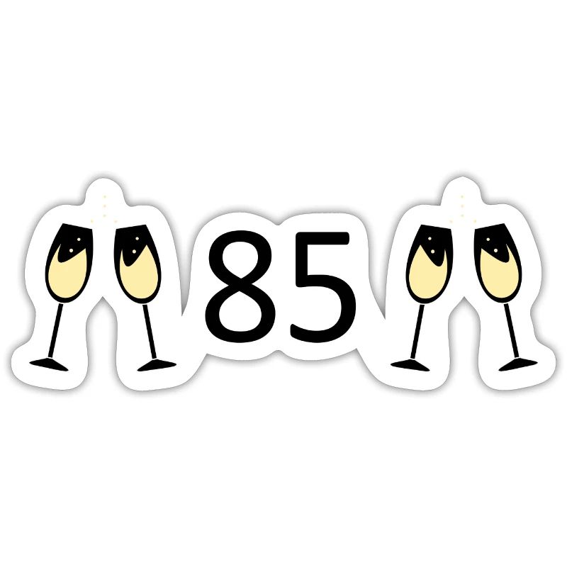 85° Compleanno 85 Anni Anniversario 85 Numero 85 Nero