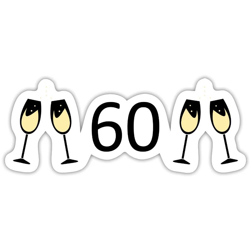 60.Geburtstag 60 Jahre Jubiläum 60 Zahl 60 schwarz
