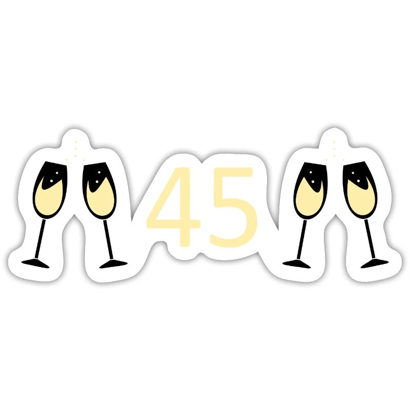 45e anniversaire 45e anniversaire 45 numéro 45 blanc