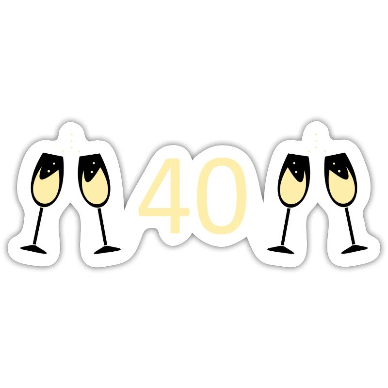 40e anniversaire 40e anniversaire 40 numéro 40 blanc