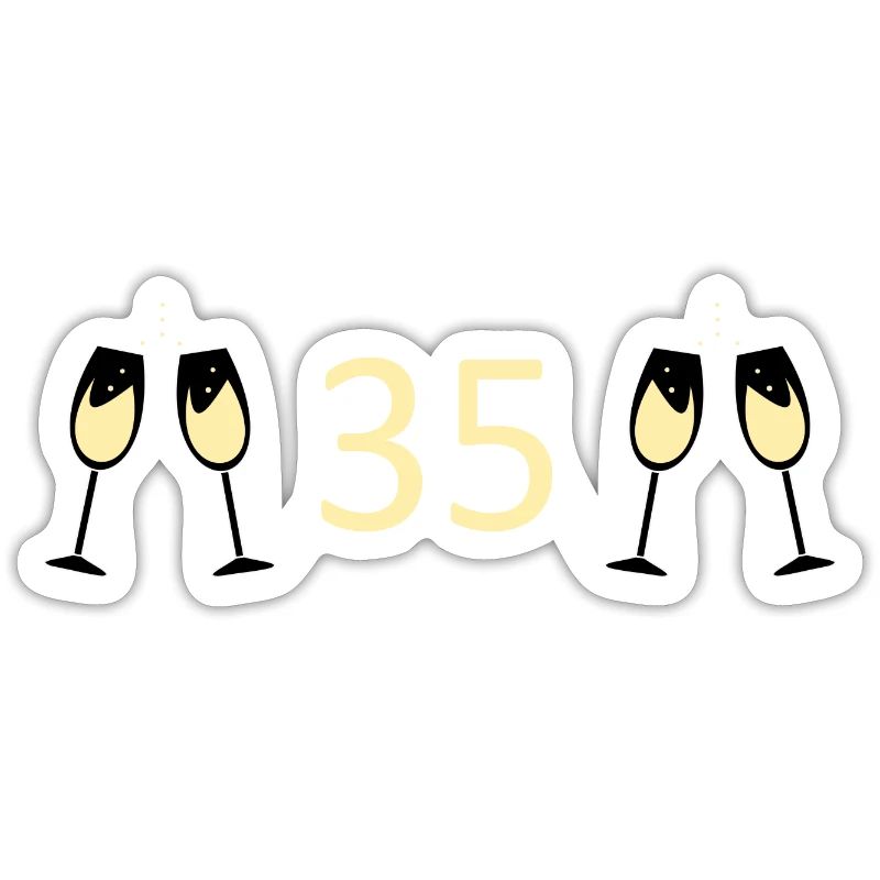 35e anniversaire 35e anniversaire numéro 35 blanc