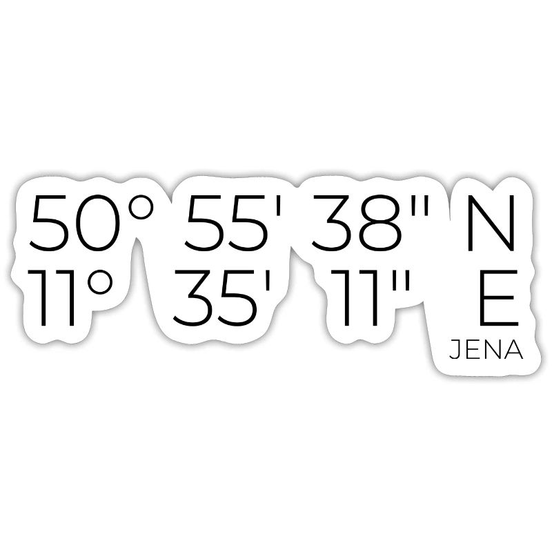 Coordinates Jena, Thuringia