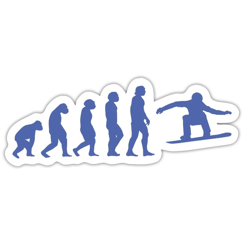 Snowboarder Evolution Silhouette Minimaliste