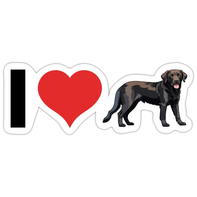 J’aime le Labrador - Conception de chien de compagnie
