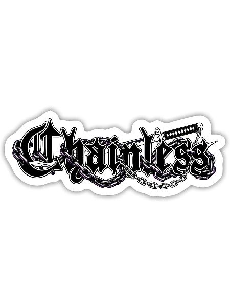 Chainless - Sticker size S (10 x 10 cm) - white matte - Front