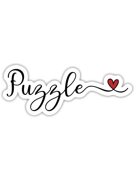 Puzzle - Sticker Größe S (10 x 10 cm) - Mattweiß - Vorne