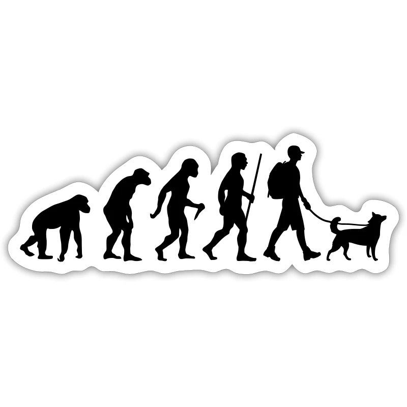 Evolution Hiking WIth Dog