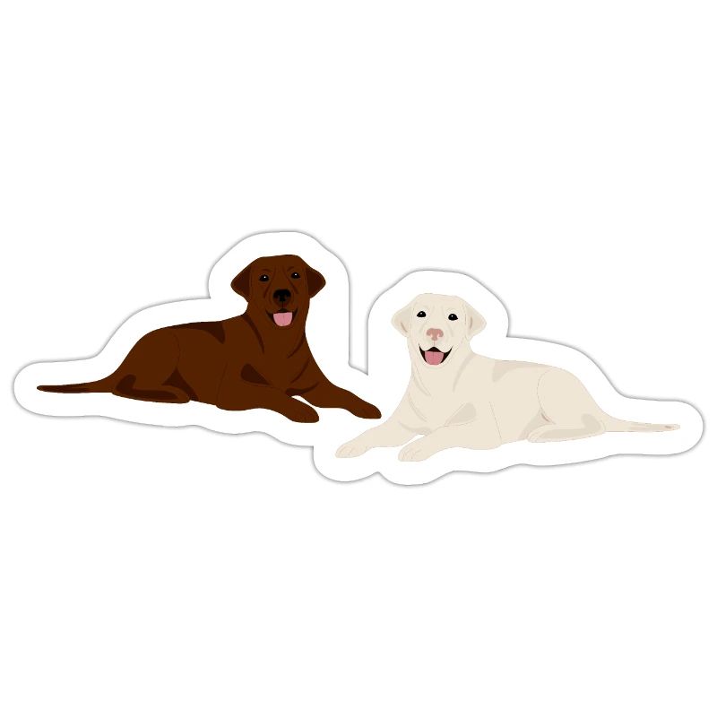 Bloder und brauner Labrador Hund Geschenk