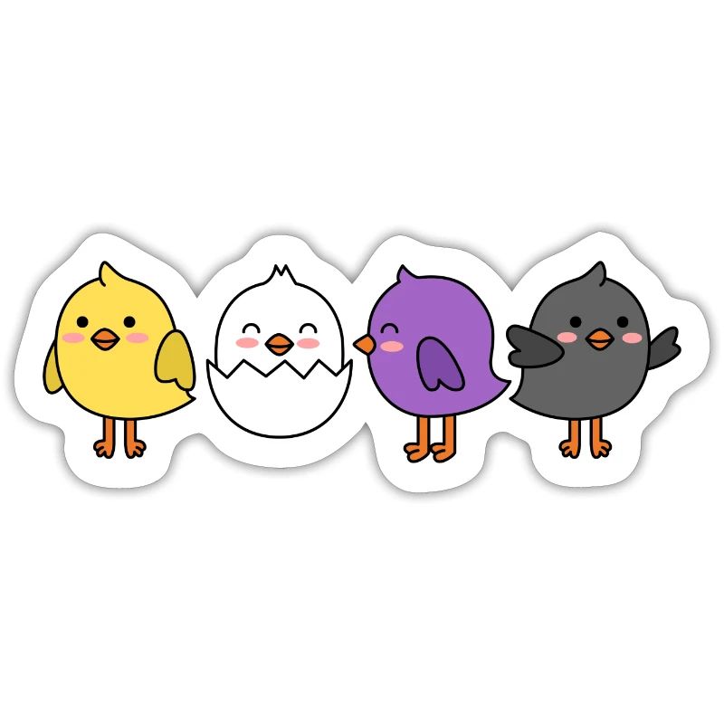 Nonbinary Flag Chick Design for Proud Enbys